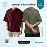 Premium Drop Shoulder – Olive & Maroon – 2P Combo Pack