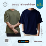 2p Combo Premium Drop Shoulder – Olive & Navy Blue